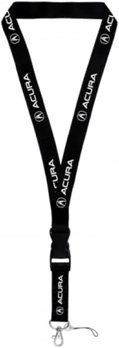 Acura logo black lanyard - acura,