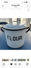 Vintage Enamel Flour Bin 12