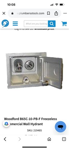 Woodford mfg b65c - woodford, b65c-10-pb-f
