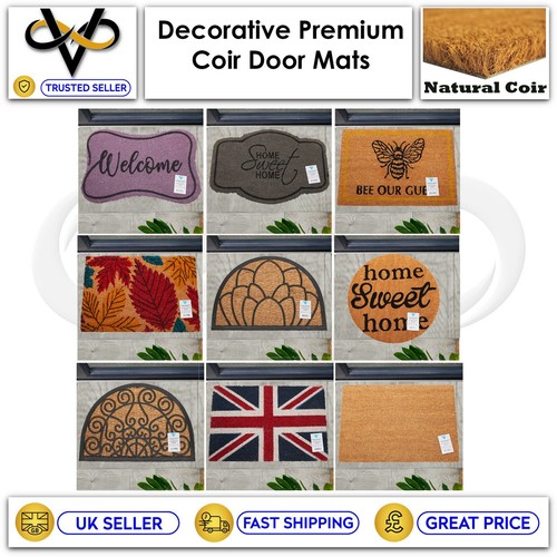 Coir door mat welcome - coir,