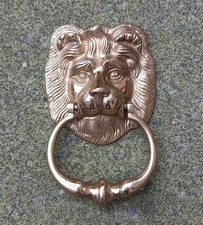 Brass Lion Door Knocker +