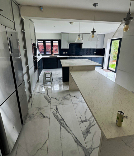 Modern grey white l shape - grey, &