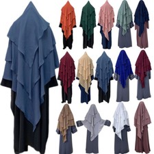 Ramadan One Piece Prayer Scarf Hijab Khimar Muslim Women Niqab Caftan Abaya Wrap