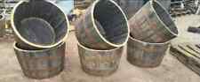 Whisky Barrel Flower Pot Planter Whiskey Half Barrels Garden Patio FREE DELIVERY