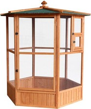 Outdoor Hexagonal Bird Aviary For Budgies Doves Canaries Quails Finches Parakeet