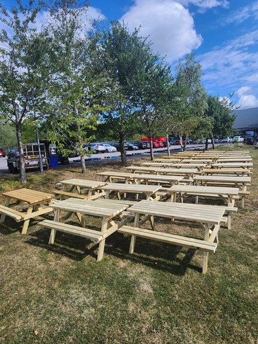 Wooden picnic table - wooden,