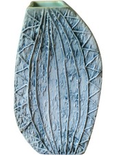 Carn Pottery Penzance Cornwall Abstract Ceramic Stem Vase Tulip Textured Raku