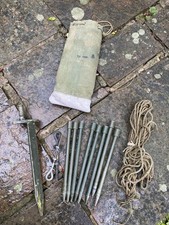 Military Antenna Pegs & Canvas, Leather Bag