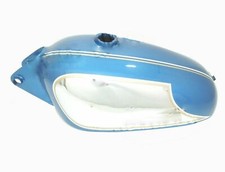 Petrol Fuel Tank Blue Chrome