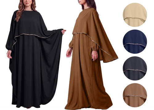 Women elegant silk abaya - elegant,