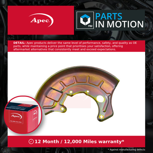 Brake disc splash panel - splash, fits