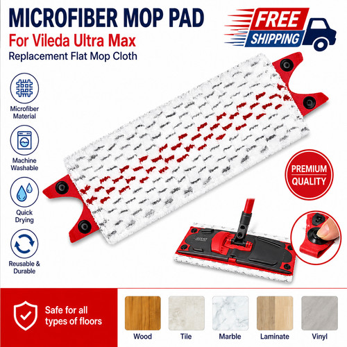 Microfiber mop pad for vileda - microfiber,