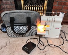 Singer Ultralock 14SH654 Overlocker Serger Sewing Machine Bag & Pedal Working