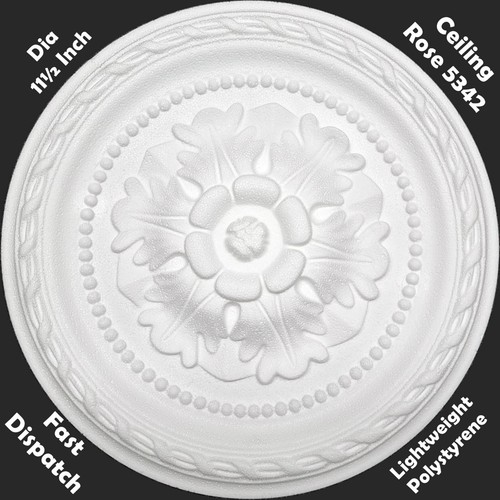 5342 polystyrene ceiling rose - polystyrene,
