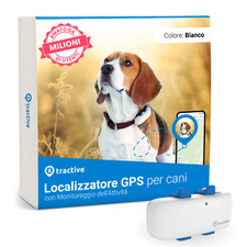 Tractive DOG 4 | GPS per cani e monitor di salute | Bianco |  USATO