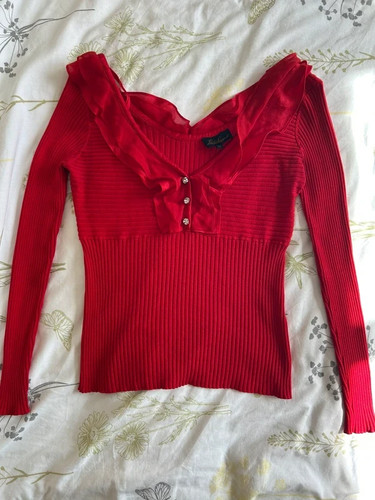 Luisa spagnoli red - silk, blend