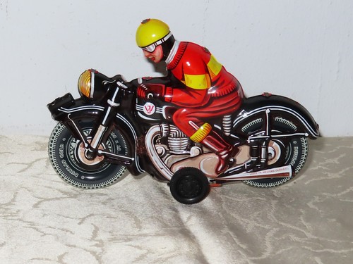Tinplate toy motorcycle with - motorcycle,