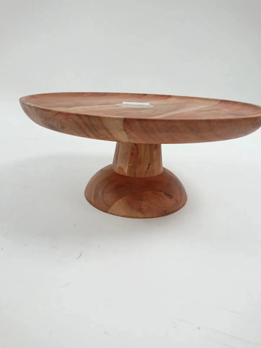 Wooden round cake stand - round,