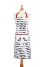 KitchenCraft Westie Apron with Pups Design in Pure White Backdrop