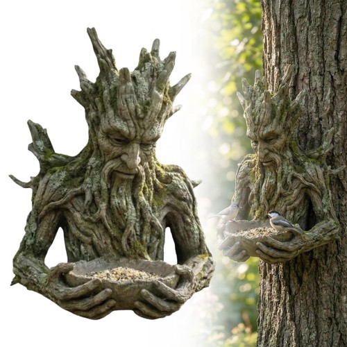 Tree spirit bird feeder resin - tree,