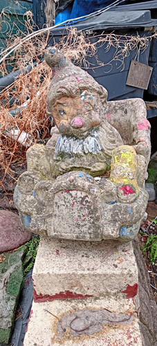 1960s vintage stone garden - stone,