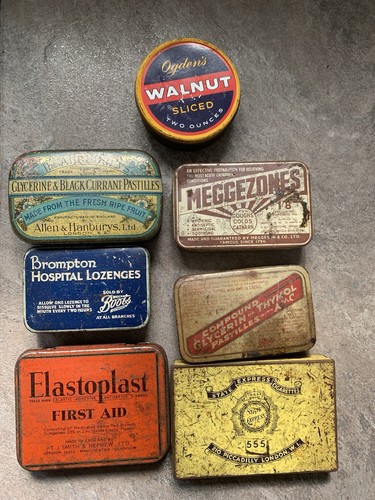 Very old vintage tins - very, x