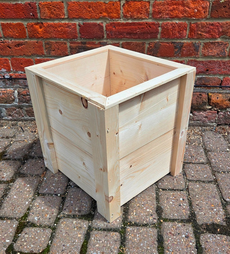 Square wooden planter garden - square,