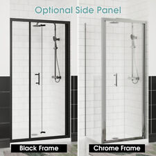 Chrome Black Frame Bi Fold