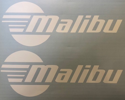 Malibu boat white decals - malibu,