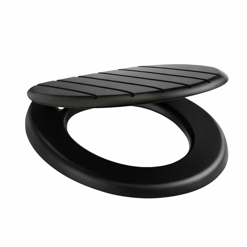 Black mdf toilet seat - seat, tongue