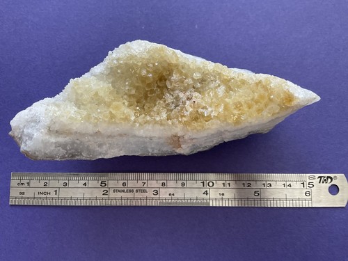 Citrine coloured quartz druzy - citrine,
