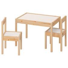 IKEA LATT Children's Table With 2 Chairs White/Pine Top Brand Durable