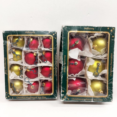 18x vintage glass baubles - 18x,