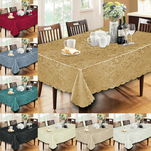 Floral damask tablecloth - floral,