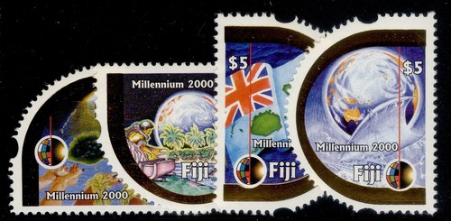 Fiji qeii sets - nh, mint