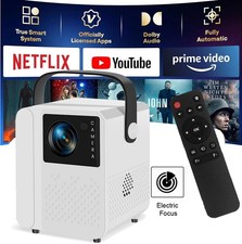Netflix Official Smart Projector HD LED WiFi Bluetooth HDMI Android Home Theater
