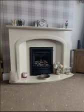 Cream marble effect fire