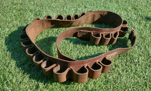 Leather shotgun cartridge belt - cartridge,