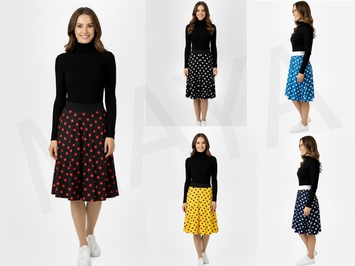 Ladies retro polka - retro, skirt