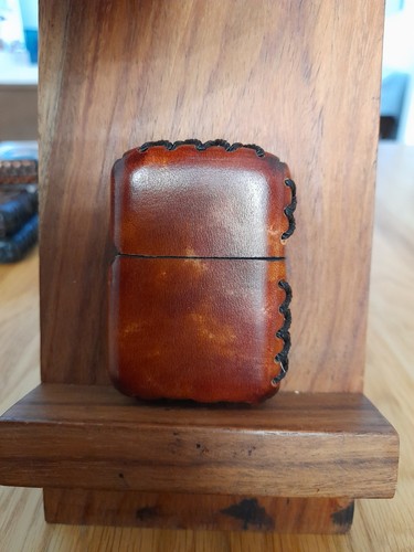 Zippo custom hand made - , leather