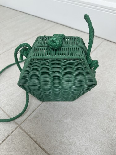 Zara green rattan wicker - green,