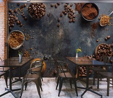 3D Coffee Beans ZHUB291 Wallpaper Wall Mural Removable Self-adhesive Vera