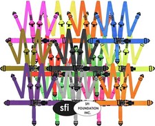 5-Point Race Harness Nascar Latch 3" to 2" FHR Latch/Link Seat Belt SFI Oval STR