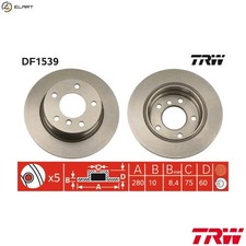 2x BRAKE DISC DF1539 FOR BMW
