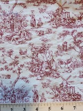 Red country french toile 100%