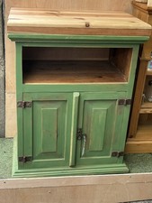 FREESTANDING PAINTED PINE BUTCHERS BLOCK KITCHEN UNIT