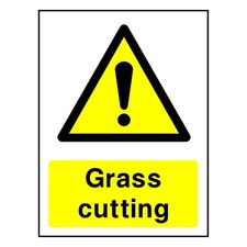 Grass Cutting Sign or Sticker | COUN0029