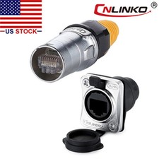 Ethernet Industrial Connector RJ45 Plug & Socket Waterproof IP67 Metal Fast Data