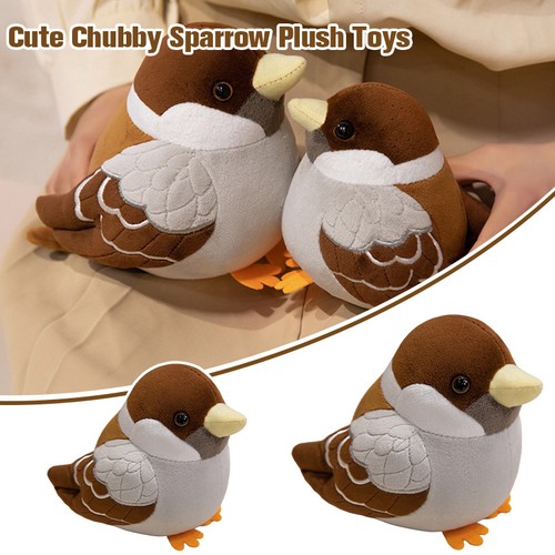 Cute chubby sparrow plush - sparrow, toy