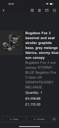 Bugaboo fox carrycot and - fox,